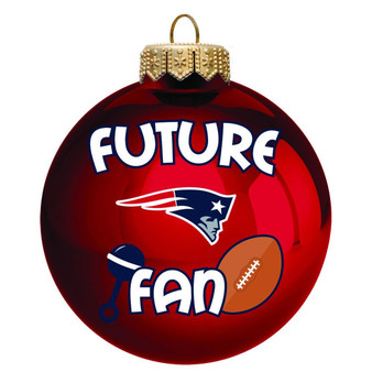 New England Patriots 2742 Future Fan  4" D Glass Ball Ornament