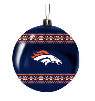 Denver Broncos 2304 Sweater 3" D Shatterproof Ball Ornament