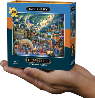 Jackson Hole Wyoming 90377 Personal Mini Jigsaw 210 Piece Puzzle 9 x 11" Dowdle Boardwalk Jackson Hole Wyoming 90377 Personal Mini Jigsaw 210 Piece Puzzle 9 x 11" Dowdle Boardwalk