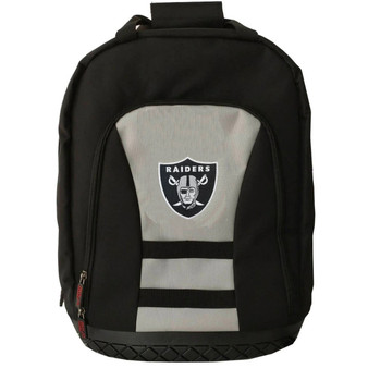 Raiders Oakland Las Vegas NFL Backpack Compartment Tool Bag Molded Bottom 18" H