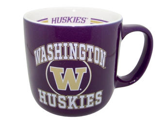 Washington Huskies C15SM NFL Retro Stripe Coffee Tea Cup Mug 15 oz. Purple