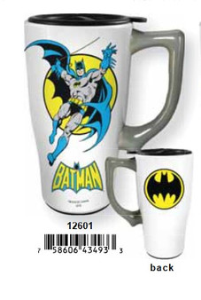 Batman 12601 Ceramic Coffee Tea Travel Mug Cup 18 oz 6" H
