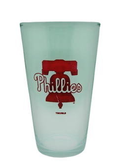 Philadelphia Phillies MLB Red Logo Clear Beer Pint Glass Cup 16 oz