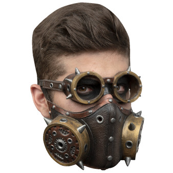 Steampunk Muzzle and Goggles 50018 Cosplay Costume Latex Mask Adult One Size