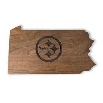 Pittsburgh Steelers NFL 596-1004 Cherry Wood Magnetic Keyholder Laser Etched Logo