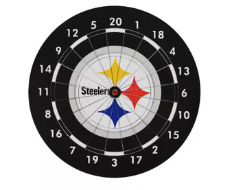 Pittsburgh Steelers NFL 69-4004 Dart Board with Darts 18" D