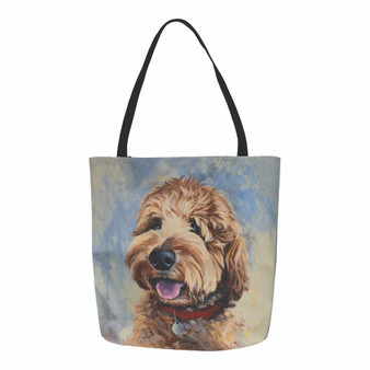 Doodle Book Bag Tote Purse 18 x 18 inches Cotton Canvas