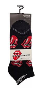 The Rolling Stones Tongue Lips Logo Decorated Novelty Ankle Socks by Perri MEN 7-12 WOMEN 6-9.5