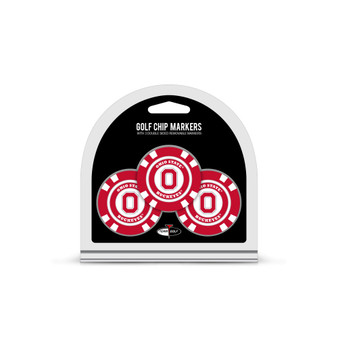 Ohio State Buckeyes NCAA 3 Pack Poker Chip Ball Markers Team Golf