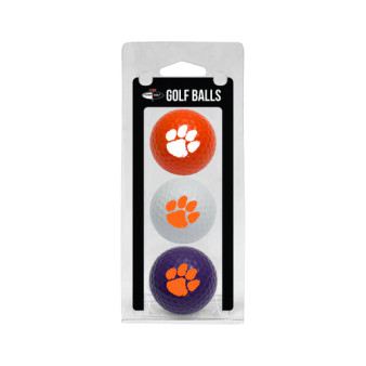 Clemson Tigers NCAA Regulation Size Golf Ball Set of 3