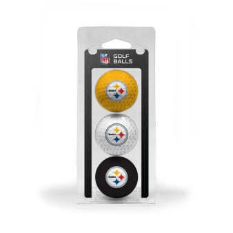 Pittsburgh Steelers NFL Regulation Size Golf Ball Set of 3