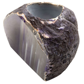 AGATE CANDLE HOLDER PURPLE