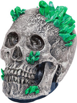 Kryptonite Skull 27783 Glow in the Dark Halloween Prop Figurine 4.8" H Latex