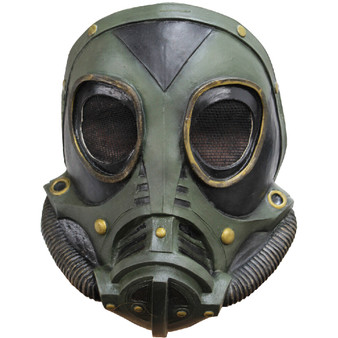 Gas Mask 26557 Army Green Costume Latex Strap Mask Cosplay Adult One Size