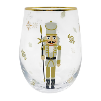 Nutcracker Gold 25252 Ballet Stemless Wine Glass