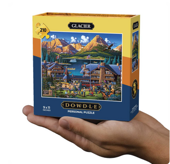 Glacier National Park 90335 Montana 210 Piece Personal Mini Jigsaw Puzzle 9 x 11" Dowdle Boardwalk