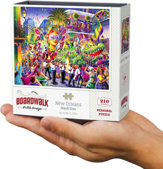 New Orleans Mardi Gras 90606 210 Piece Personal Mini Jigsaw Puzzle 9 x 11" Dowdle Boardwalk
