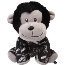 Raiders Oakland Las Vegas NFL PJ Mitchie Monkey Stuffed Animal Toy Plush 10" L