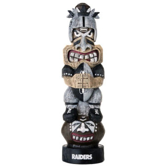 Raiders Oakland Las Vegas NFL Tiki Totem Statue 15.5" H