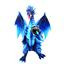 Blue Dragon Standing Licking Baby 4.75" H Resin