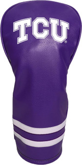 Texas Christian University TCU NCAA Large Logo Vintage Driver Golf Club Head Cover
