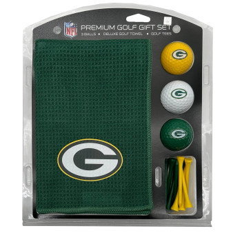 Green Bay Packers NFL Regulation Size Golf Balls Tees Microfiber Towel Set