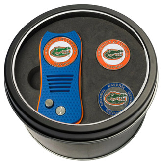 Florida Gators NCAA Switchfix Divot Tool w/ Logo Golf Ball Marker Gift Tin