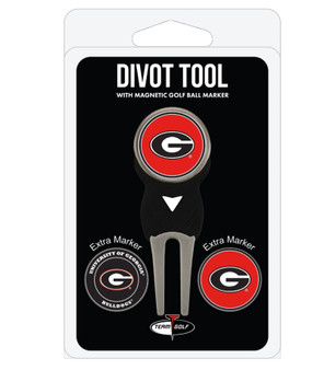 Georgia Bulldogs Divot Tool with 3 Magnetic Ball Markers Pack Team Golf