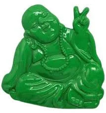 Copy of Peace Sign 30038 Happy Hotai Sitting Buddha Pin1.5" H Green Resin