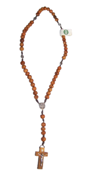Corpus Cristi St.  Benedict Cross Medal Olive Wood Rosary Italy