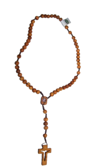 Corpus Cutout St.  Benedict Cross Medal Olive Wood Rosary Italy
