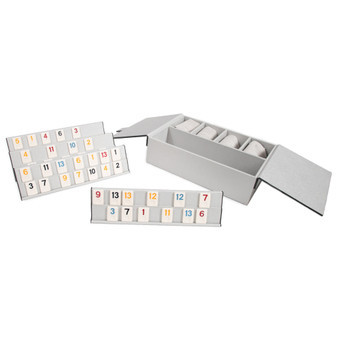 Travel Rowan Rummikub Set 14"L x 9.5"W x 4.25"H Silver Case