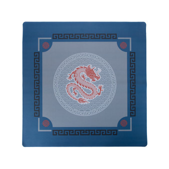 Dragon Mahjong Neoprene Durable 2 mm Thick Mat Navy Blue 31 x 31"