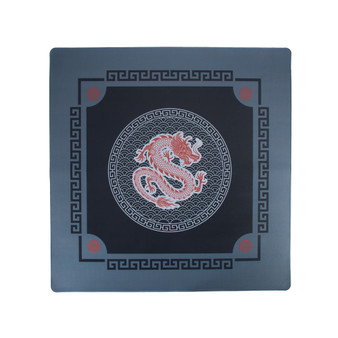 Dragon Mahjong Neoprene Durable 2 mm Thick Mat Black 31 x 31"