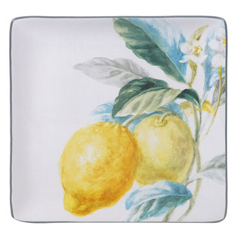 Citron 23125 Ceramic Lemon Square Serving Platter 12 x 12"