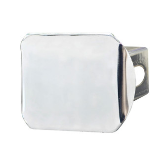 Chrome Standard Trailer Receiver Tow Hitch Cover Blank White