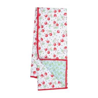 Cherry Harvest Mary Engelbreit 18x30" Anywhere Towel Reversible Certified Recycled Post-Consumer Materials