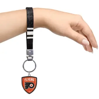 Flyers 500216 NHL Crystal Charm Bracelet Keychain