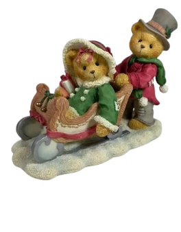 Cherished Teddies 141178 Walking in a Winter Wonderland Lindsey Lyndon Sleigh Figurine