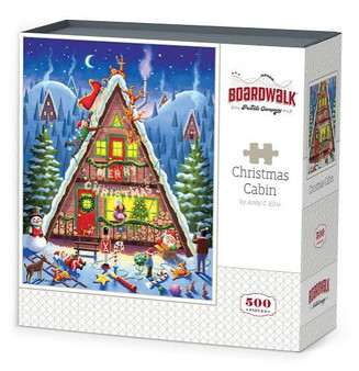Christmas Cabin 500 Piece Jigsaw Puzzle 16 x 20" Boardwalk