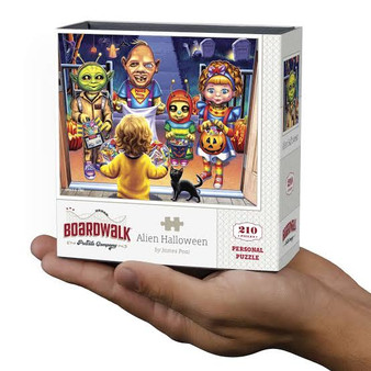 Alien Halloween 90667 210 Piece Personal Mini Jigsaw Puzzle 9 x 11" Dowdle Boardwalk
