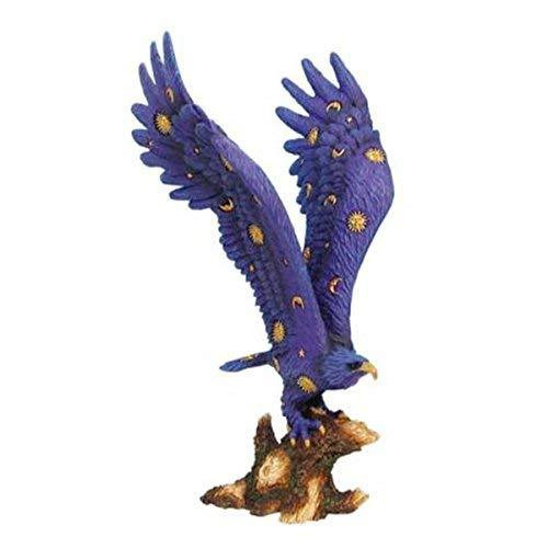 On Eagle's Wings Celestial Moon Decorated Eagle Figurine 10.5" H