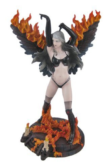 Studio Collection Sexy Fire Angel Fantasy Statue Pentagram Fallen