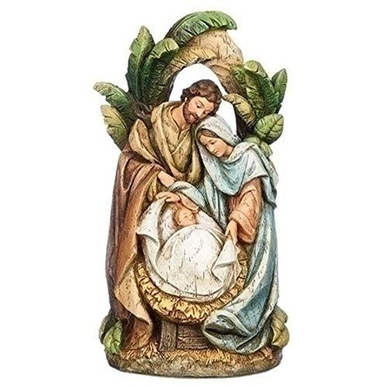 Roman 132221 Holy Family Under Palm Trees Figurine, 11.5 inch, Multicolor