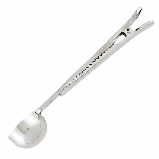 Coffee Scoop & Clip Stainless Steel 6.75" L Coffee 'Til Cocktails