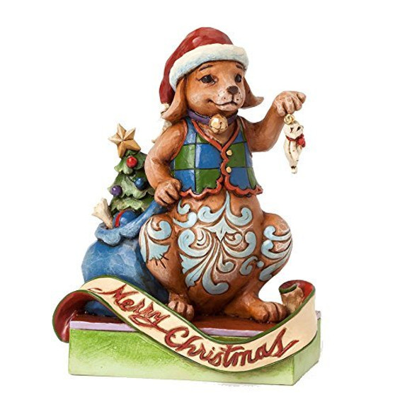 Jim Shore Heartwood Creek Unleash Christmas Joy 2014 Christmas Dog Decorating Tr