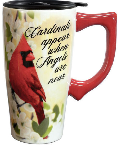 Cardinal 12579 Angels are Near Ceramic Coffee Tea Travel Mug Cup 18 oz 6.4" H