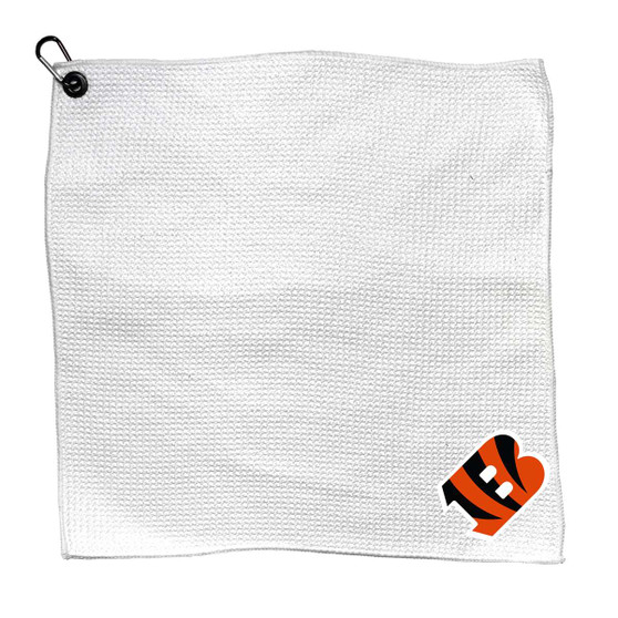 Cincinnati Bengals NFL 15 X 15" Microfiber Waffle Golf Towel w/ Carabiner Clip