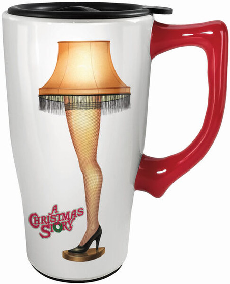 A Christmas Story 12815 Leg Lamp Ceramic Coffee Tea Travel Mug Cup 18 oz 6.4" H