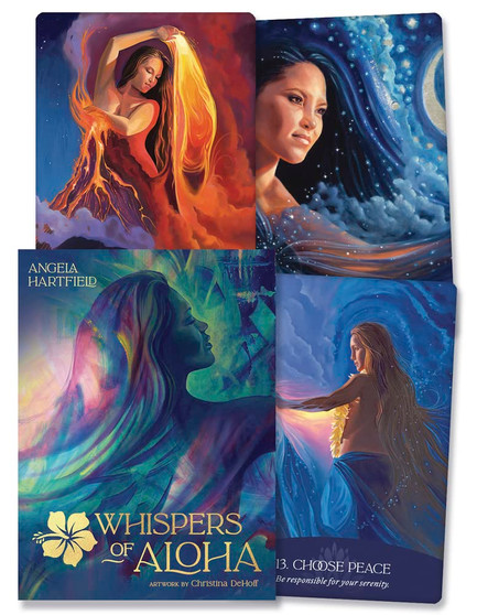 Whispers of Aloha WOA44 Harmonious Landscapes of Hawaii Hartfield DeHoff Oracle Cards and Guidebook